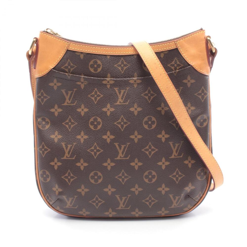 Louis Vuitton Odeon Shoulder Bag Canvas Leather Monogram Brown